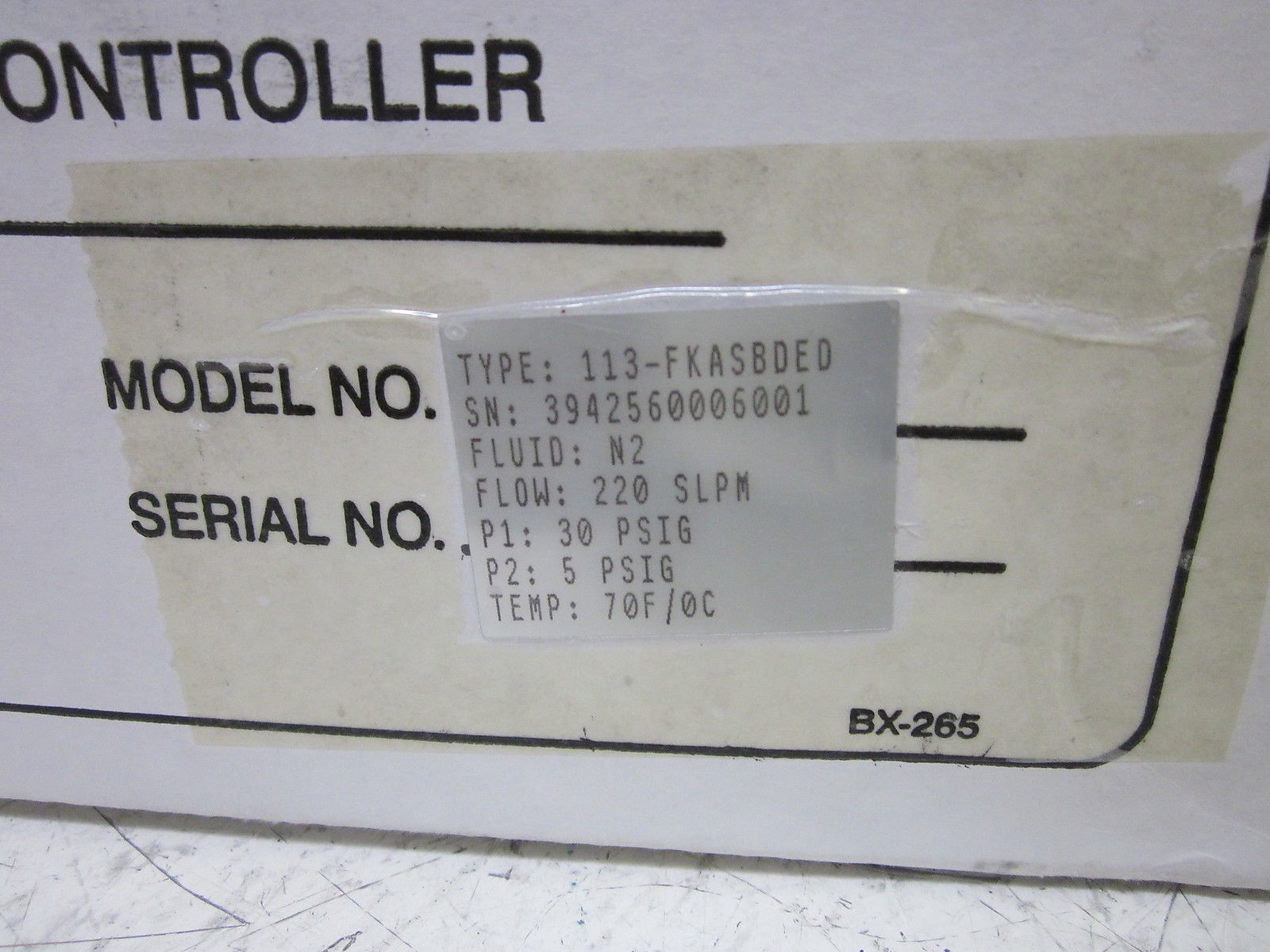 PARKER 113-FKASBDED N2 30PSIG NSMP