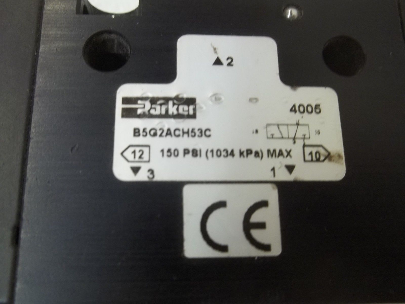 PARKER B5G2ACH53C PNEUMATIC VALVE UNMP