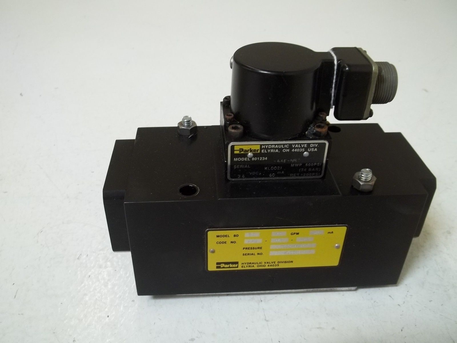 PARKER BD3040GPM60MA PNEUMATIC VALVE UNMP