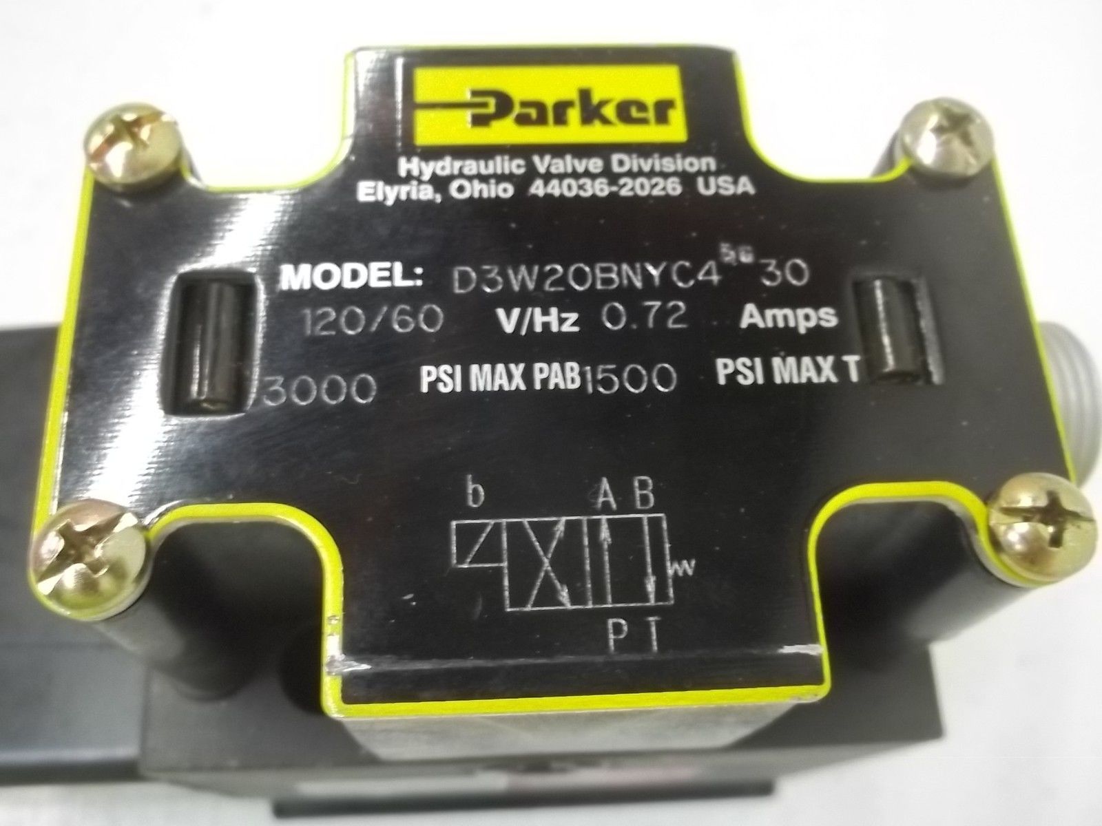 PARKER D3W20BNYC4 HYDRAULIC VALVE NSNP