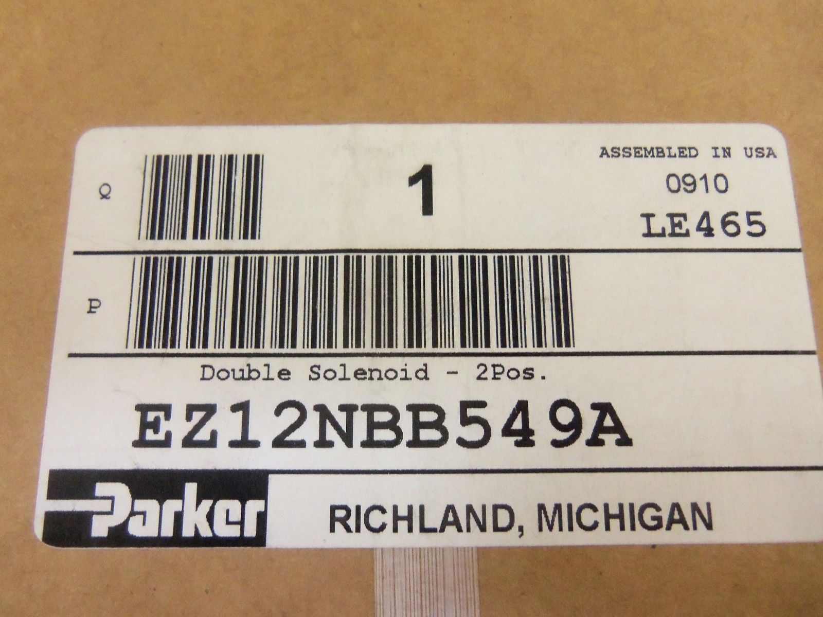 PARKER EZ12NBB549A DOUBLE SOLENOID VALVE NSMP