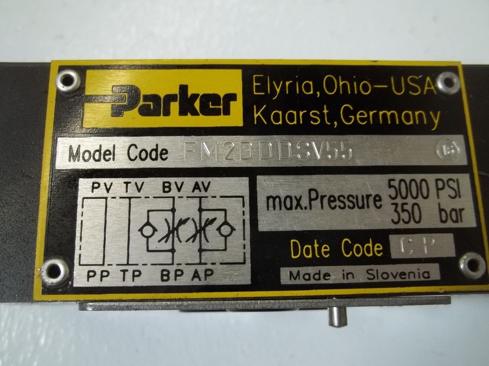 PARKER FM2DDDSV55 HYDRAULIC VALVE UNMP