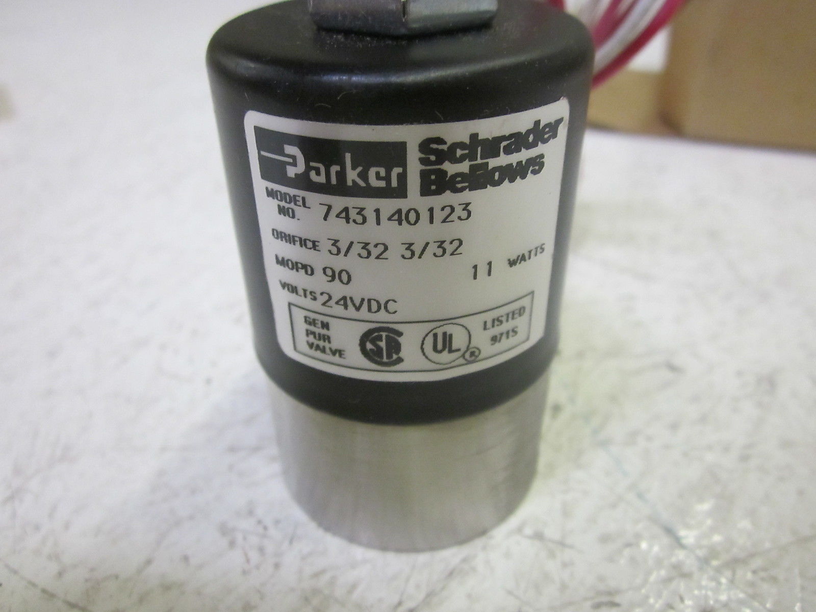 PARKER SCHRADER BELLOWS 743140123 3-WAY VALVE NSMP