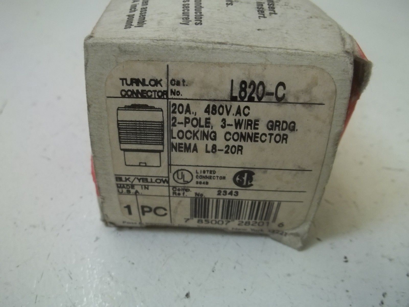PASS & SEYMOUR  L820-C TURNLOK CONNECTOR 2-POLE, 3-WIRE NSMP