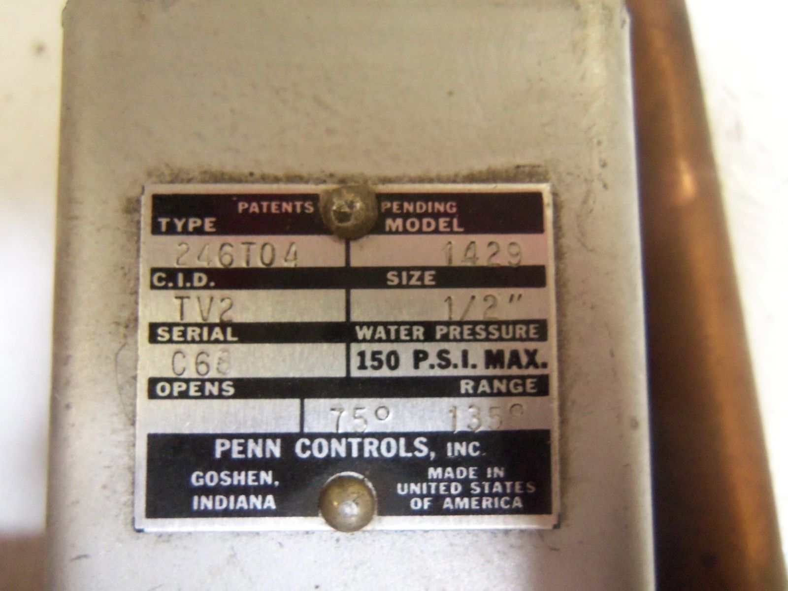 PENN CONTROLS 1429 UNMP