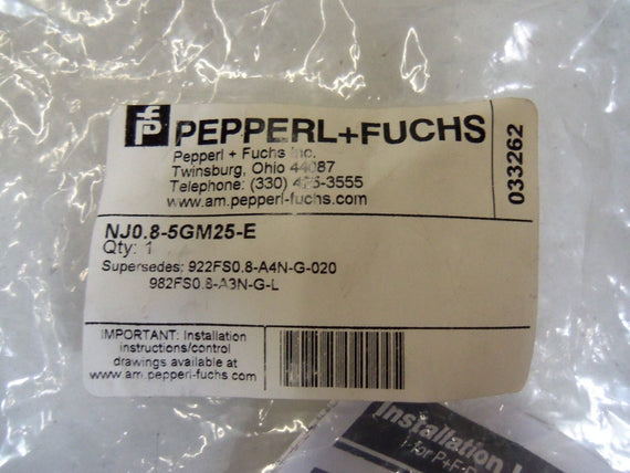 PEPPERL+FUCHS NJ0.8-5GM25-E * NEW IN FACTORY BAG *