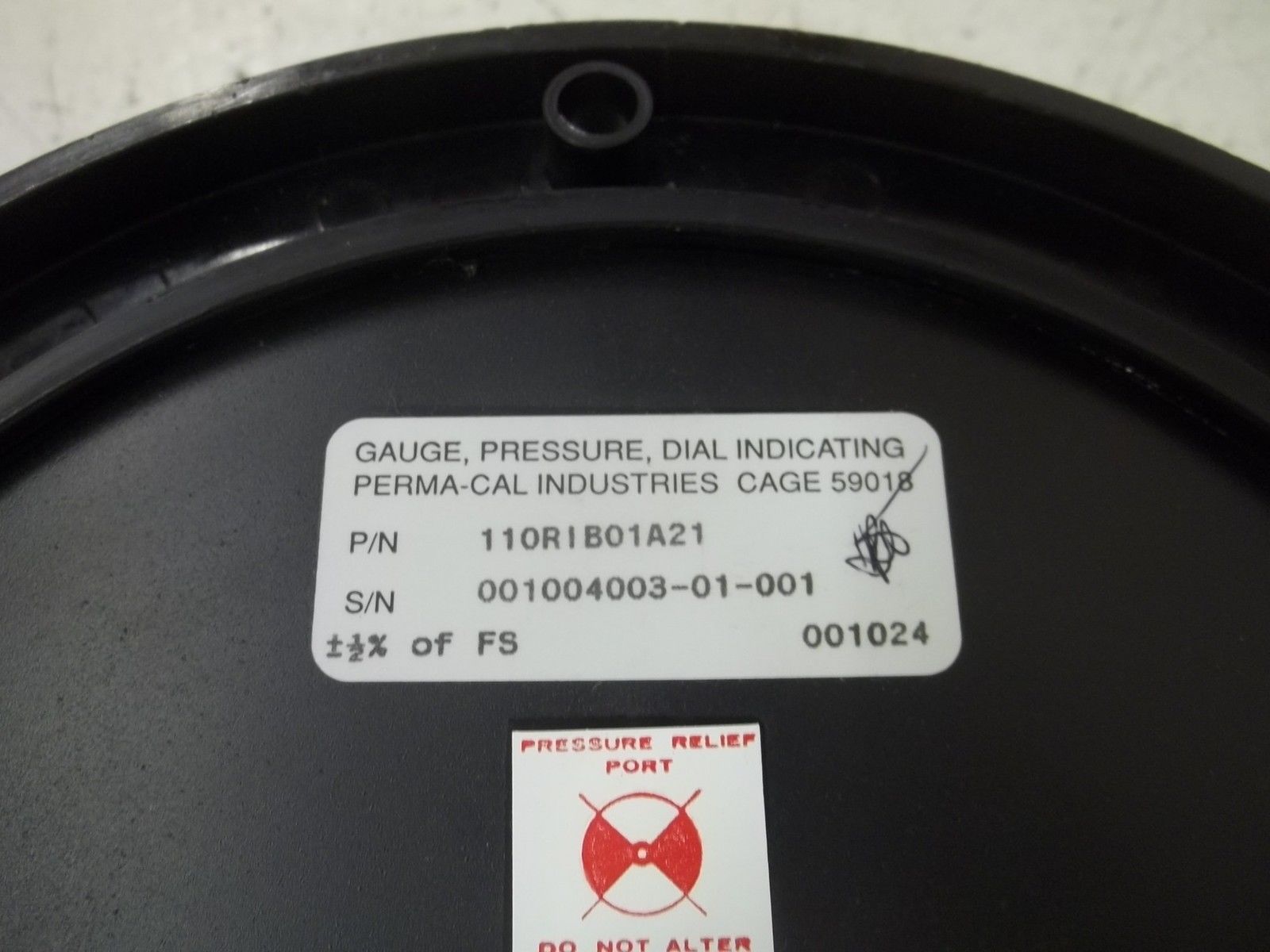PERMA-CAL 110RIB01A21 -30PSI UNMP
