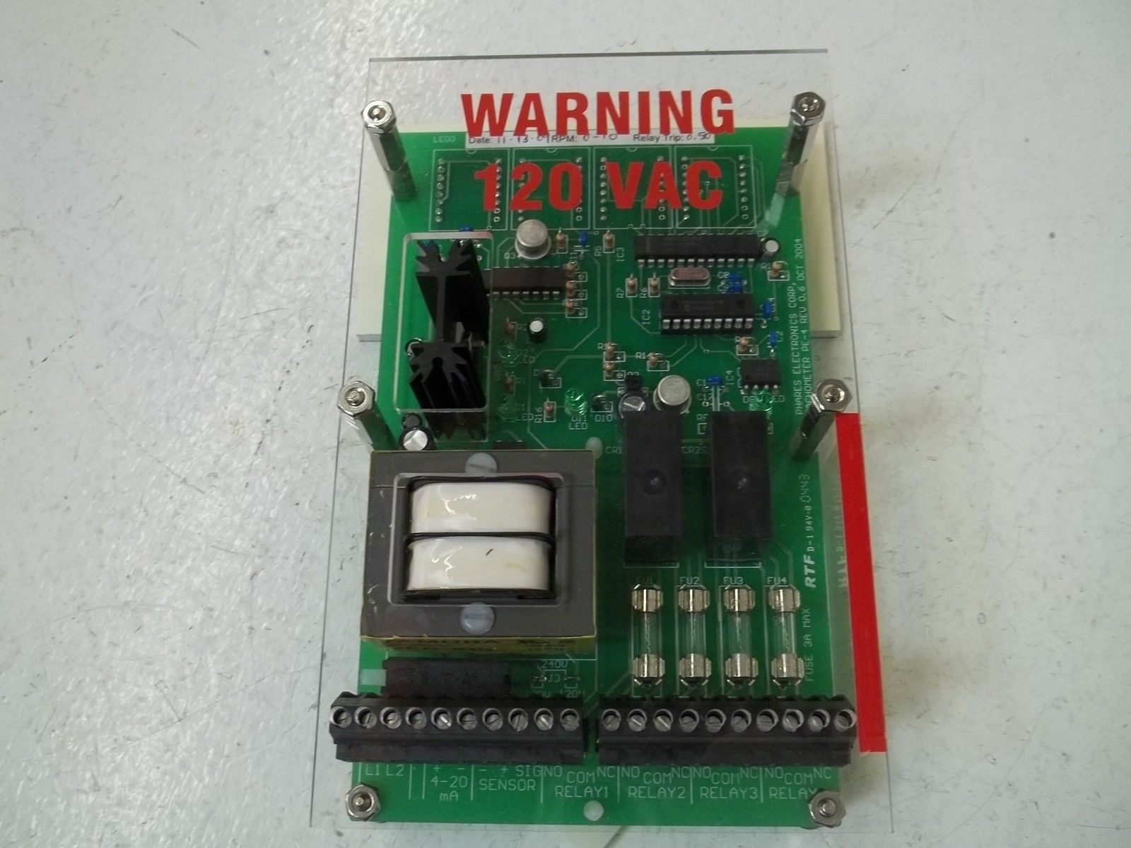 PHARES ELECTRICS MODEL PE-4 THACHOMETER NSNP