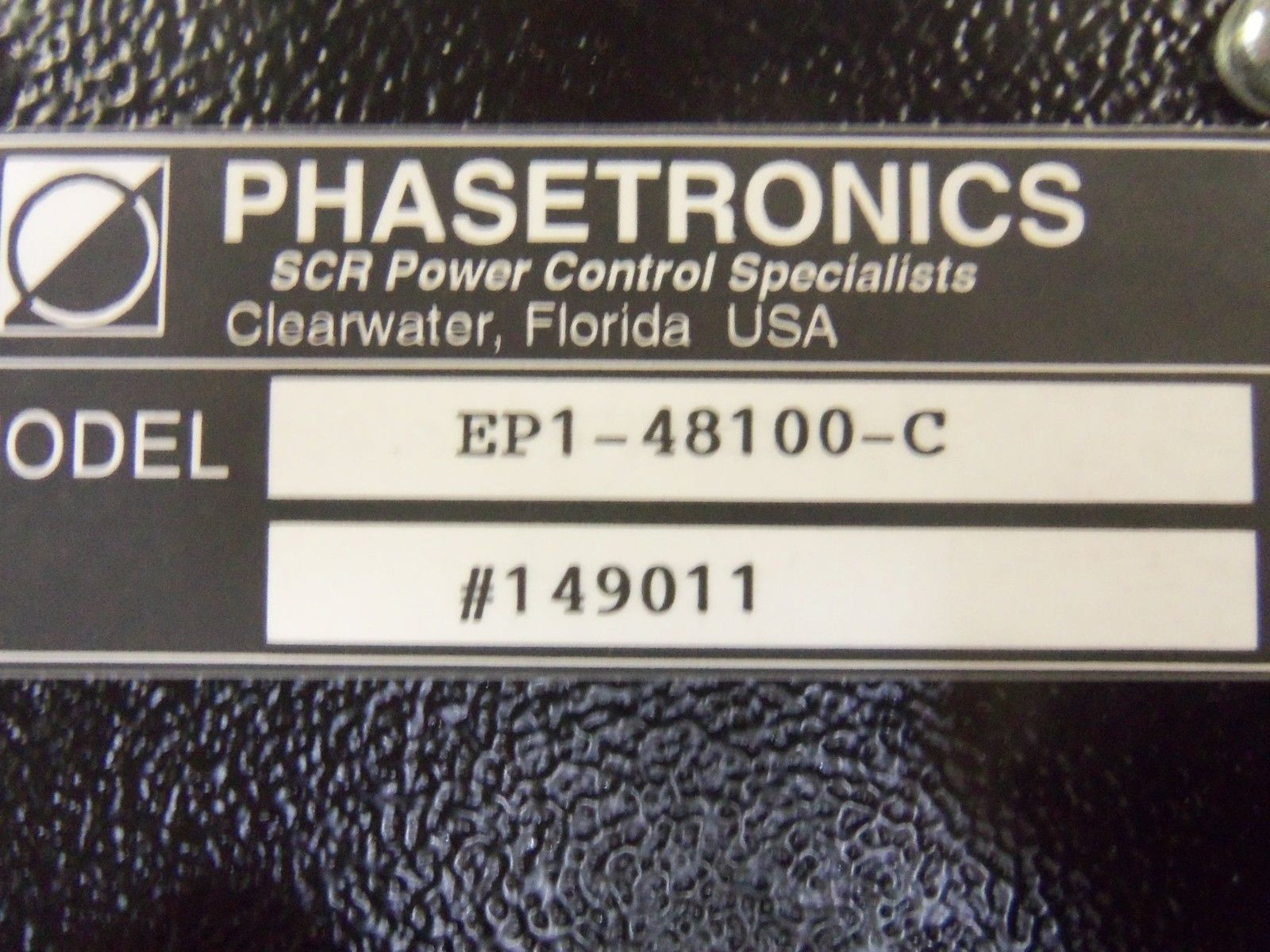 PHASETRONICS EP1-48100-C POWER CONTROL NSNP