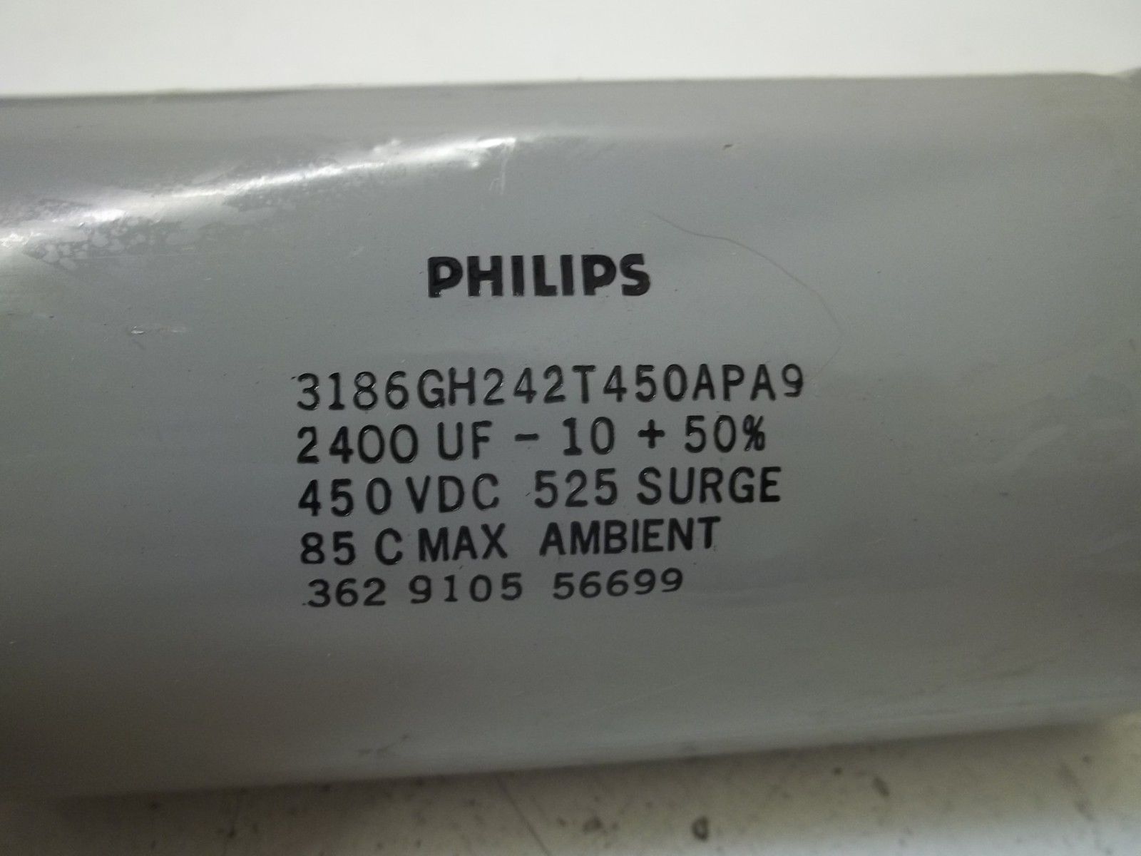 PHILIPS 3186GH242T450APA9 CAPACITOR 450VDC 525 SURGE UNMP