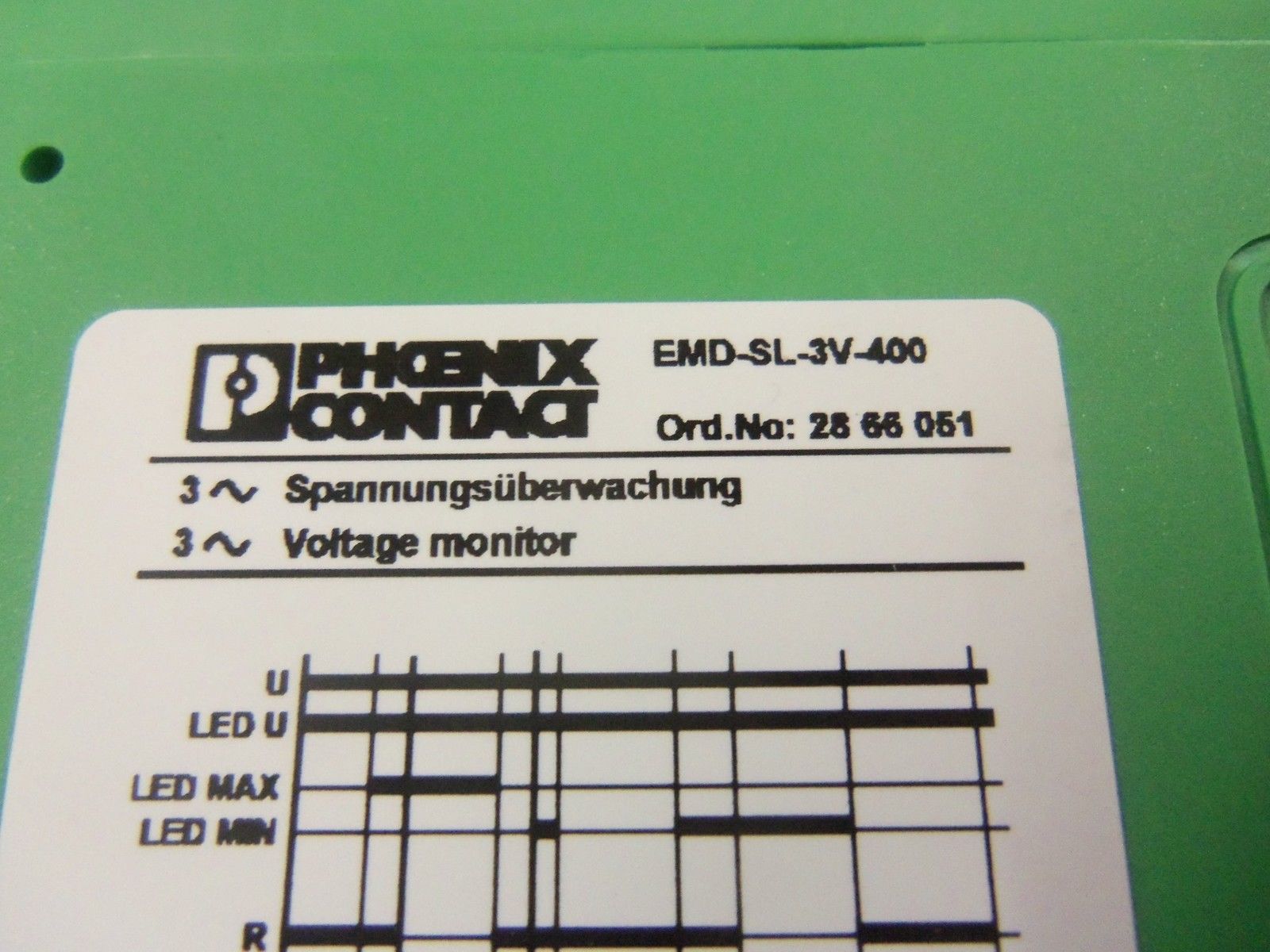 PHOENIX CONTACT EMD-SL-3V-400 2866051 MONITORING RELAY *NEW IN BOX*