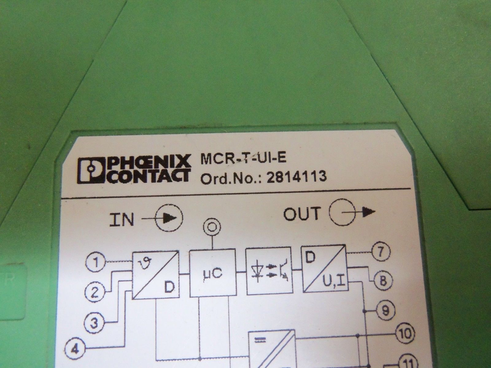 PHOENIX CONTACT MCR-T-UI-E MODULE TEMPERATURE MEASURING TRANSDUCER UNMP