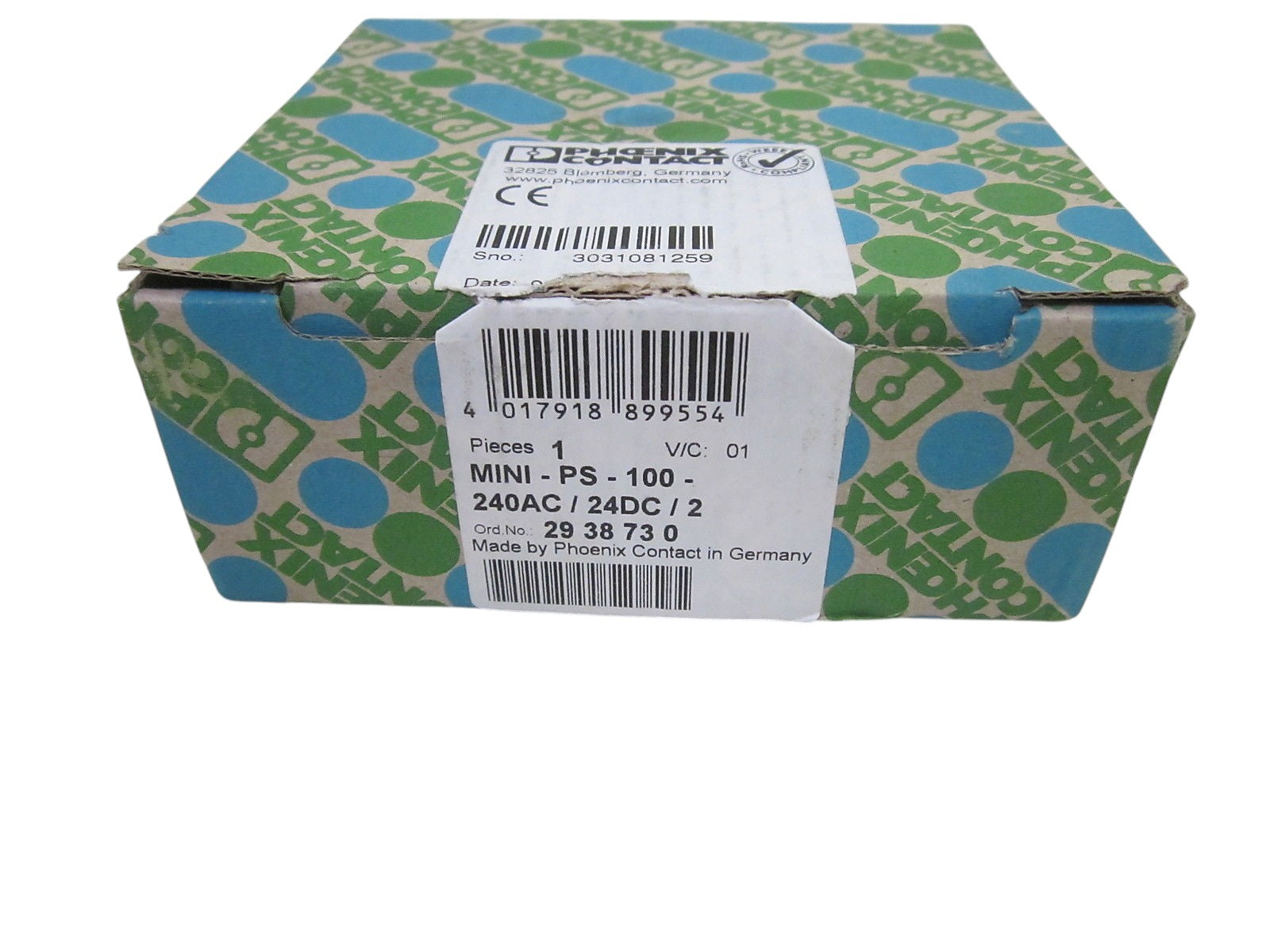PHOENIX CONTACT MINI-PS-100-240AC/24DC/2 POWER SUPPLY  NSMP