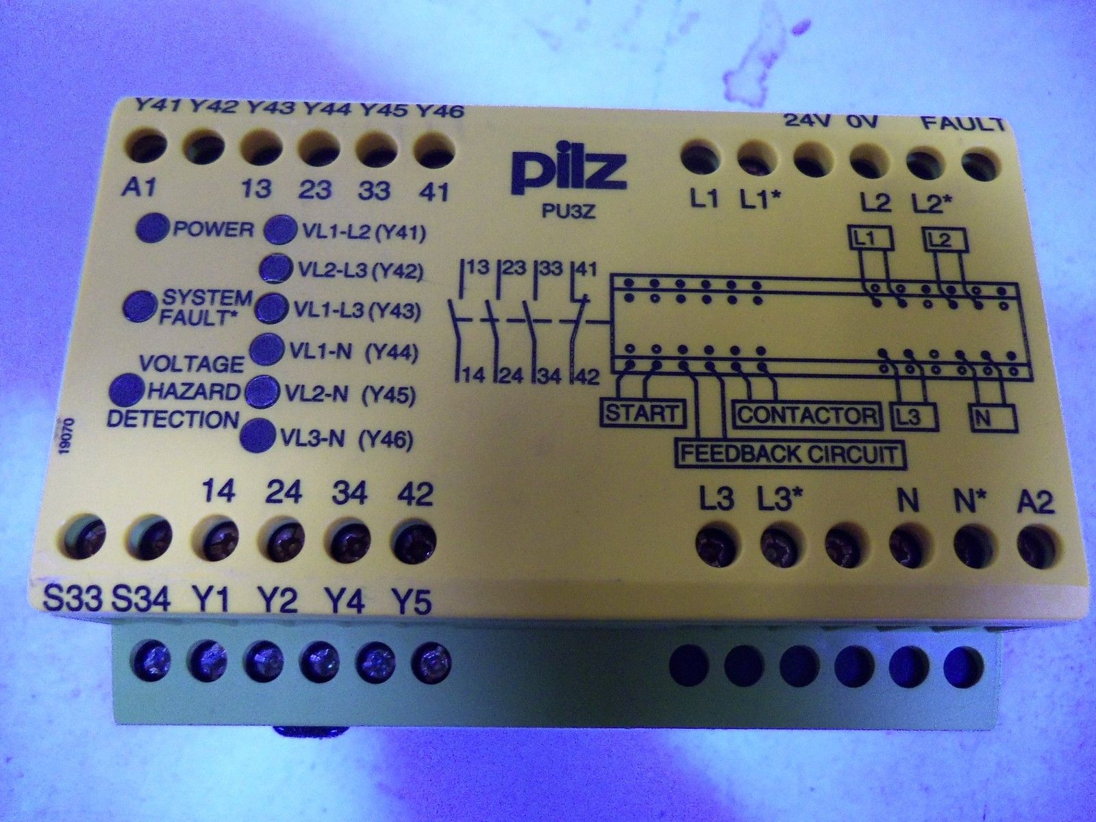 PILZ PU3Z120VAC 3n/o 1n/c 6so NSMP