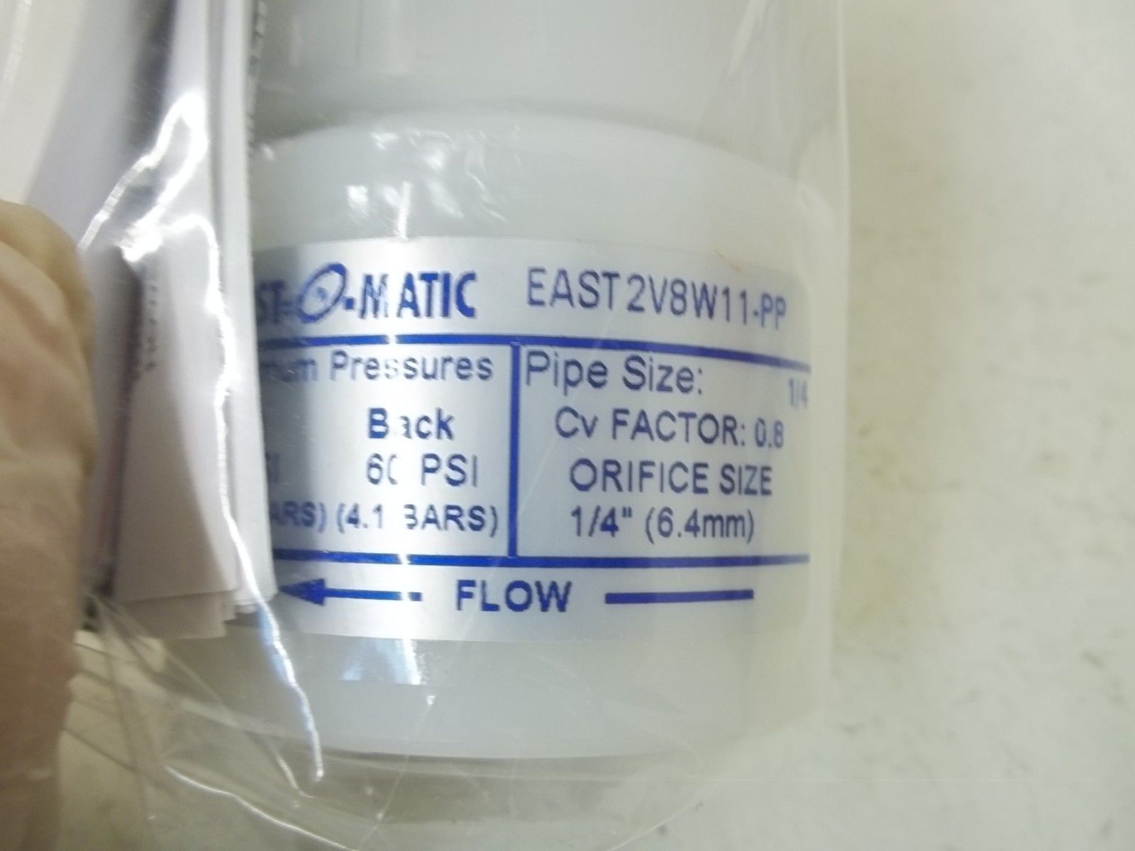 PLAST-O-MATIC EAST2V8W11-PP 1/4" POLYPRO SOLENOID VALVE NSMP
