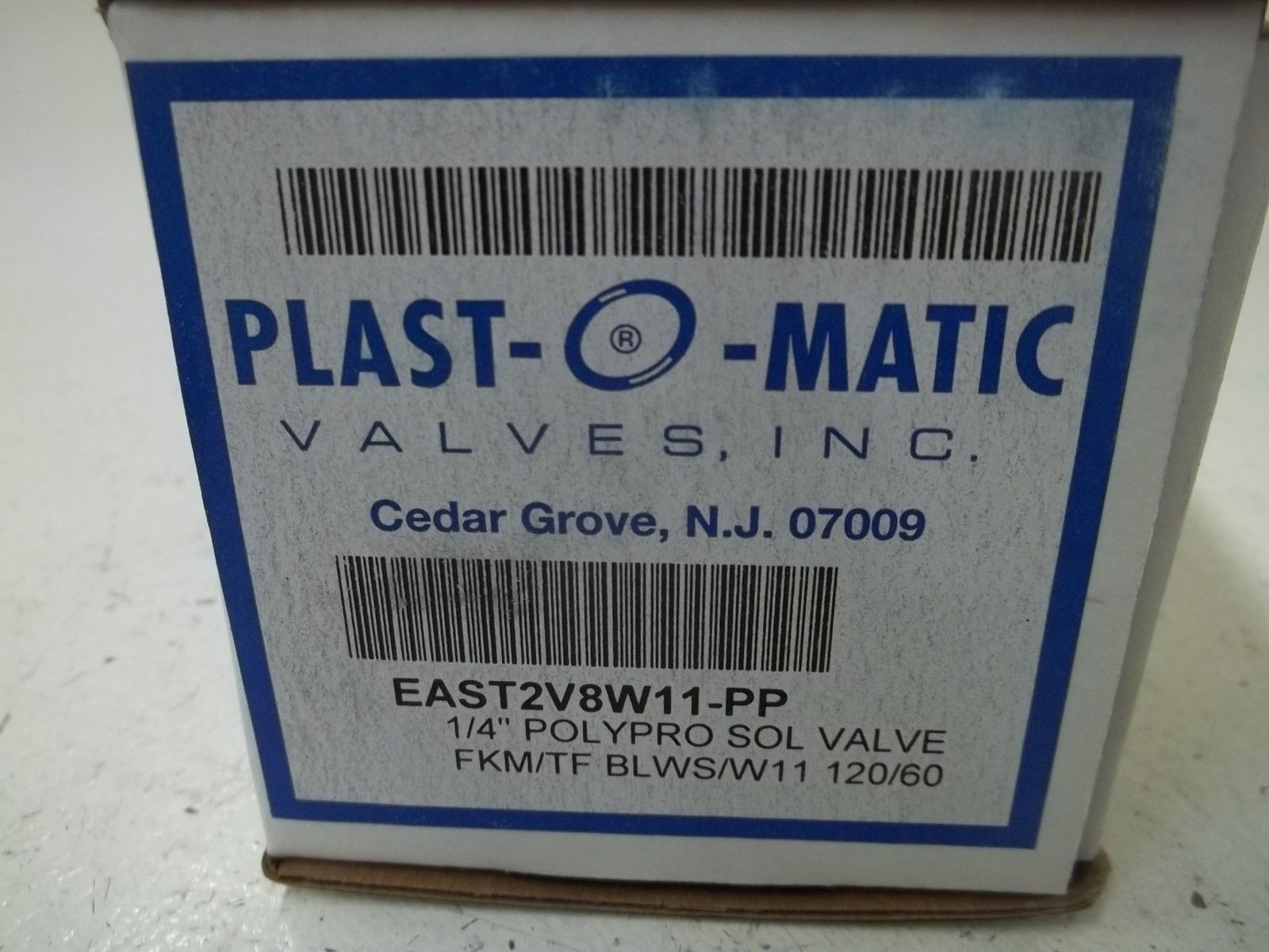 PLAST-O-MATIC EAST2V8W11-PP 1/4" POLYPRO SOLENOID VALVE NSMP