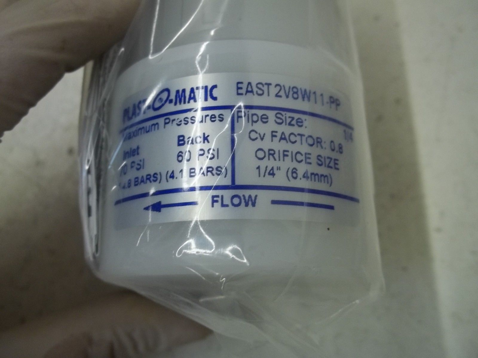 PLAST-O-MATIC EAST2V8W11-PP120/60 1/4" POLYPRO SOLENOID VALVE NSMP
