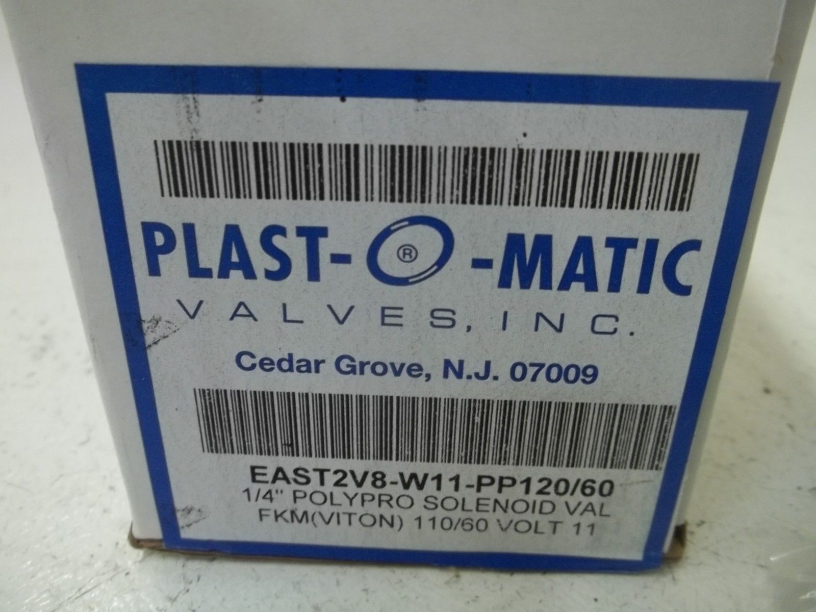 PLAST-O-MATIC EAST2V8W11-PP120/60 1/4" POLYPRO SOLENOID VALVE NSMP