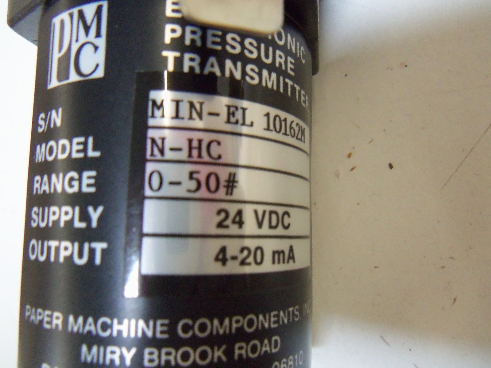 PMC MIN-EL N-HC PRESSURE TRANSMITTER 0-50# *NEW NO BOX*