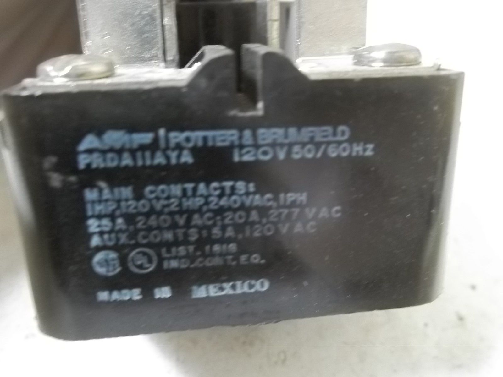 POTTER & BRUMFIELD PRDA11AYA RELAY 120V50/60HZ UNMP