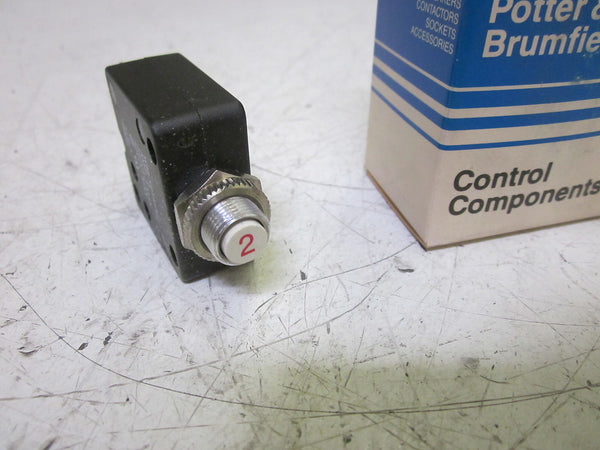 POTTER & BRUMFIELD W58-XB1A4A-2 PUSH-RESET CIRCUIT BREAKER 2A 250V NSMP