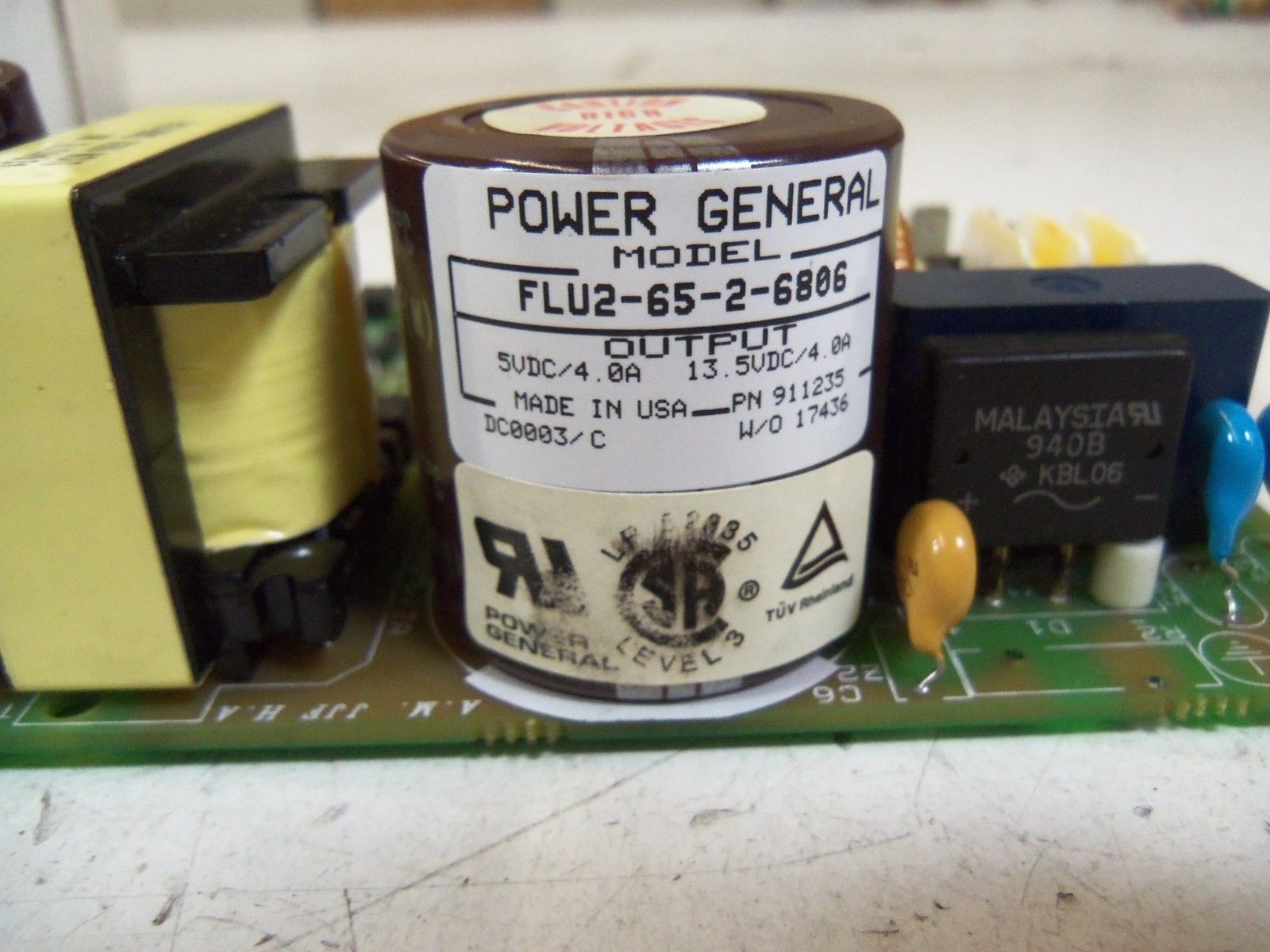 POWER GENERAL FLU2-65-2-6806 POWER SUPPLY BOARD  *NEW NO BOX*