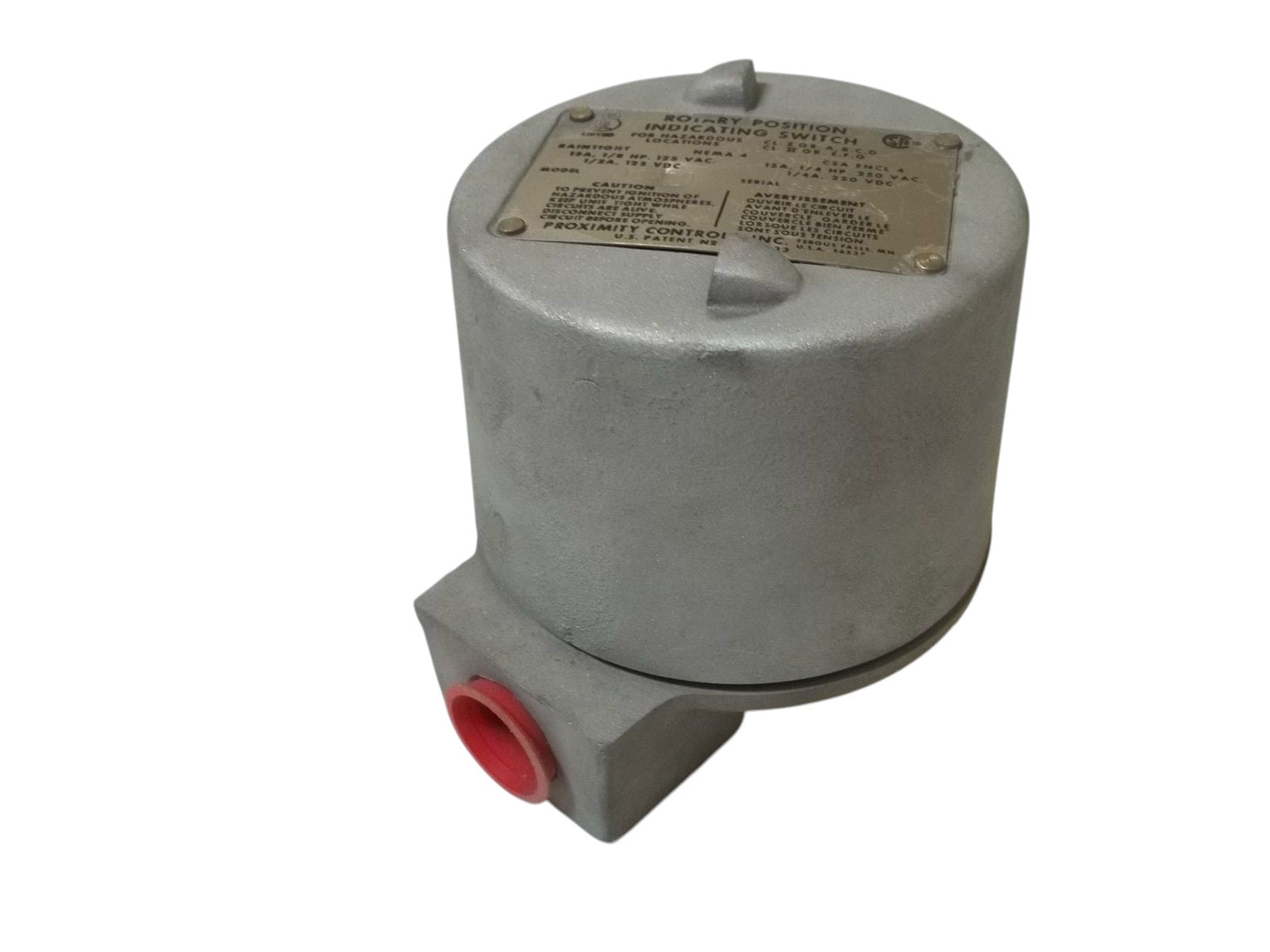 PROXIMITY CONTROLS, INC. 12AD0 ROTARY POSITION  INDICATING SWITCH UNMP