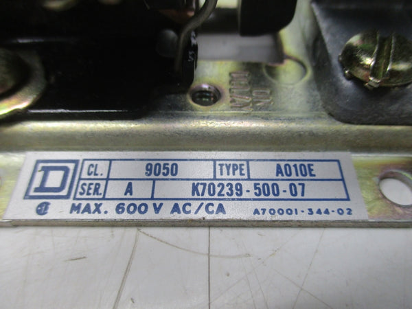 SQUARE D 9050A010E SER. A 110V NSNP