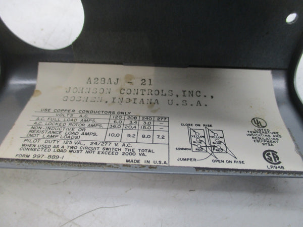 JOHNSON CONTROLS A28AJ-21 277VAC 7.2A NSNP