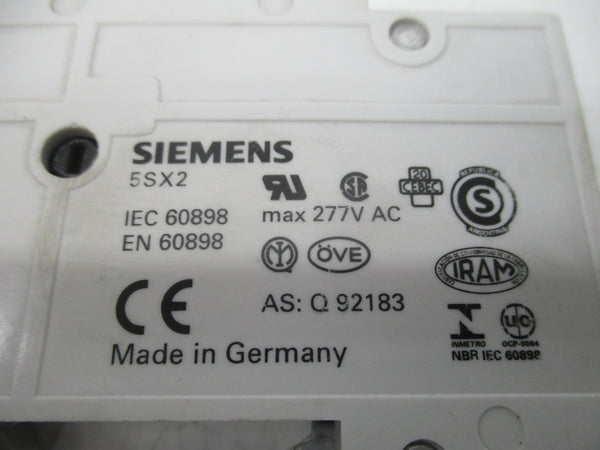 SIEMENS 5SX21 230/400V 2A (AS PICTURED) UNMP