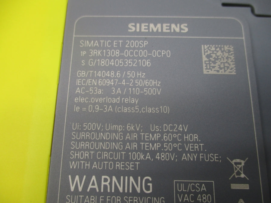 SIEMENS 3RK1308-0CC00-0CP0 110-500V 3A NSMP