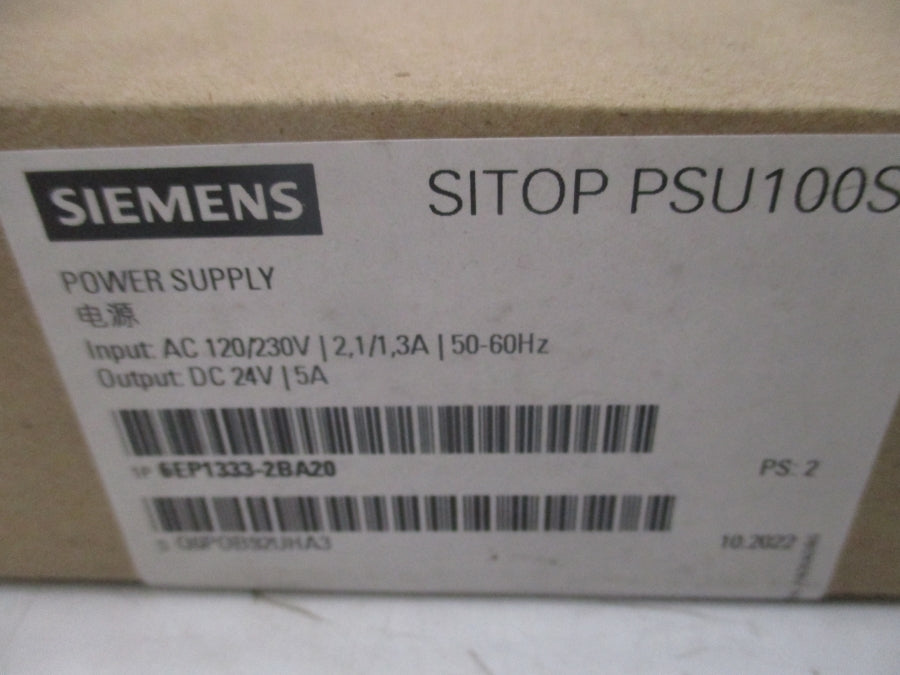 SIEMENS 6EP1333-2BA20 120/230VAC 2.1/1.3A NSMP