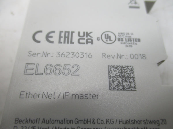 BECKHOFF EL6652 REV. 0018 NSMP
