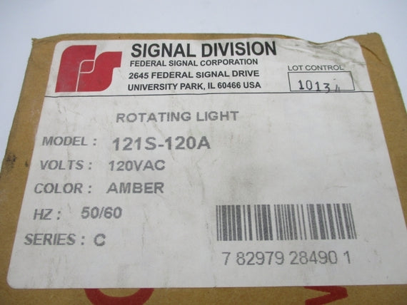FEDERAL SIGNAL 121S-120A SER. C 120VAC NSFS