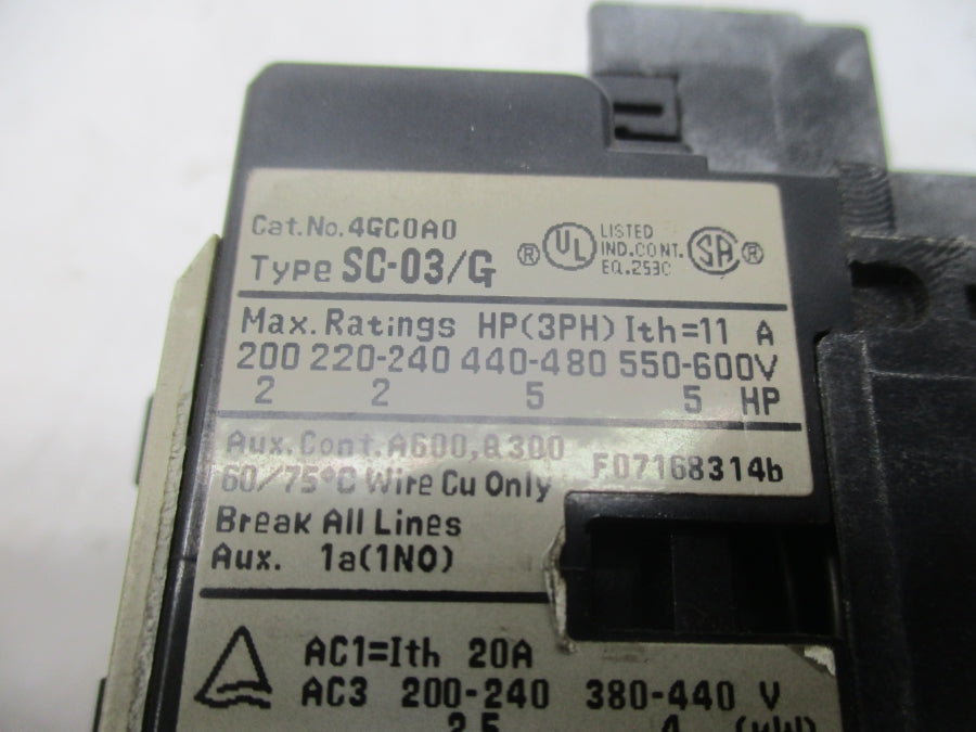 FUJI ELECTRIC 4GC0A0 SC-03/G 24VDC (AS PICTURED) UNMP