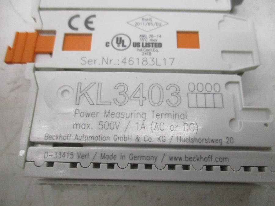 BECKHOFF KL3403 500V 1A NSMP