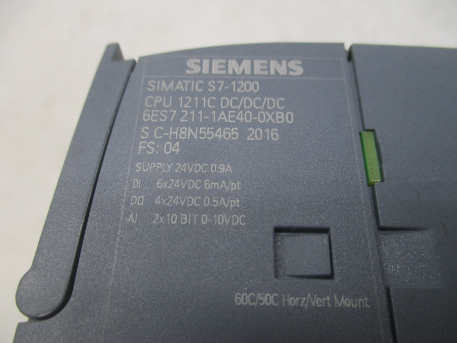 SIEMENS 6ES7211-1AE40-0XB0 24VDC 0.9A NSNP
