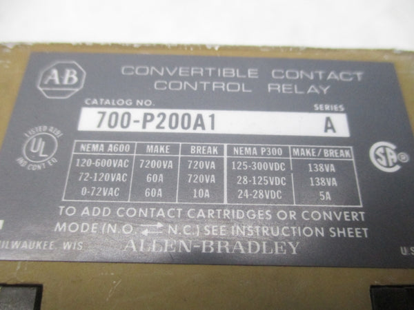 INDUSTRIAL SPARE PART 700-P200A1 SER. A 115-120/110V (AS PICTURED) UNMP