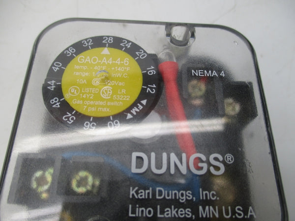 DUNGS GAO-A4-4-6 120VAC 10A 7PSI NSNP