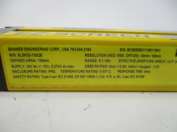 BANNER ENGINEERING SLSR30-150Q8 24VDC 0.275A NSNP