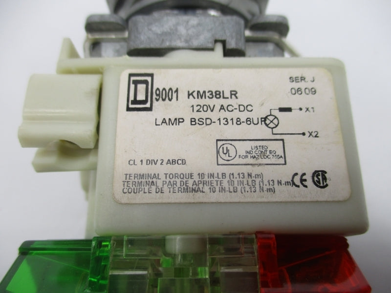 SQUARE D 9001KXRG38LRGRRH37 SER. J 120VAC NSMP