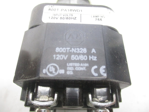ALLEN BRADLEY 800T-PA16WD1 SER. T 120V (WH) (AS PICTURED) NSMP