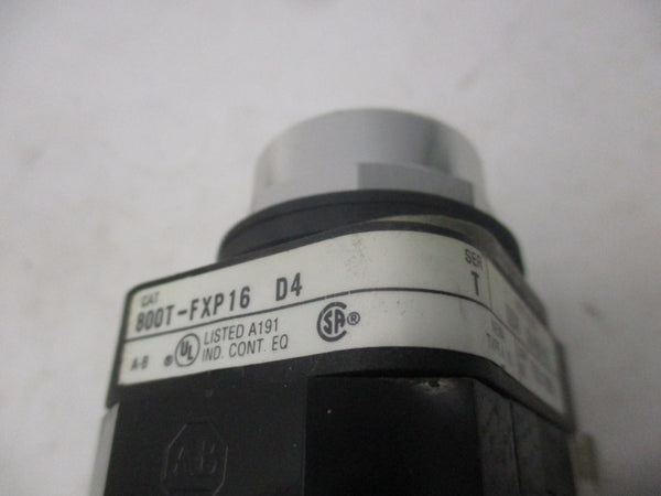 ALLEN BRADLEY 800T-FXP16XD4 SER. T 120V (BK/YL) NSMP