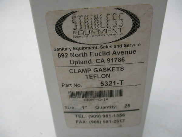 STAINLESS EQUIPMENT COMPANY 5321-T 1" (PKG OF 25) NSMP