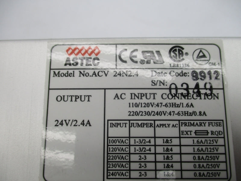 ASTEC ACV24N2.4 73-385-014 240V 0.8A NSMP