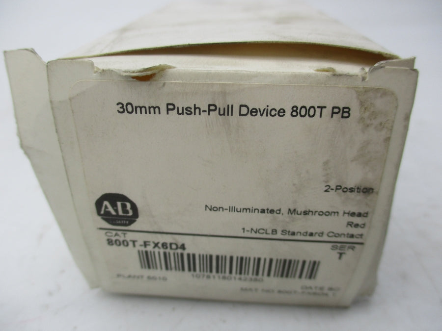 ALLEN BRADLEY 800T-FX6D4 SER. T (WH) NSMP