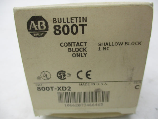 ALLEN BRADLEY 800T-XD2 SER. C (WH) NSMP