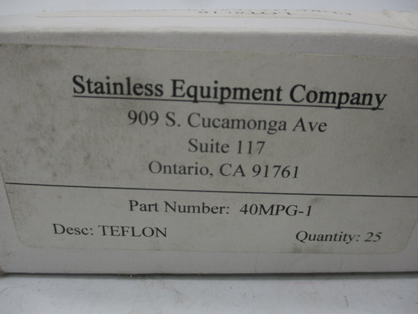 STAINLESS EQUIPMENT COMPANY 40MPG-1 (PKG OF 25) NSMP