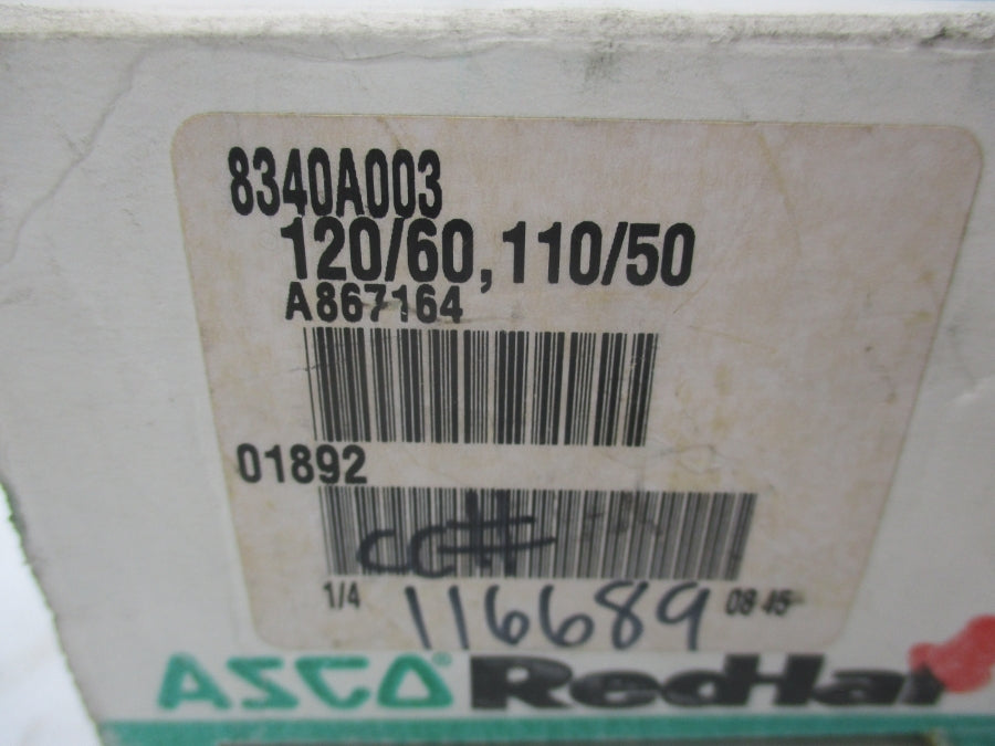 ASCO 8340A003 110/120V 150PSI 1/4" NSMP
