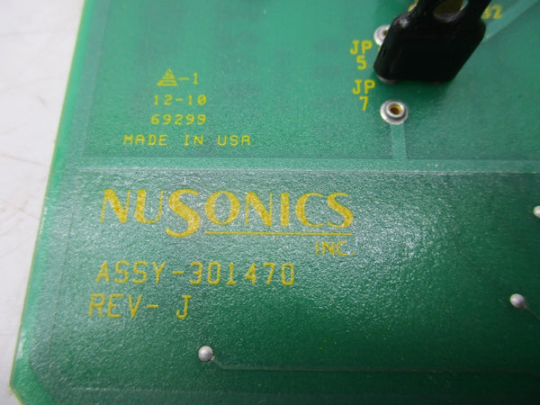 NUSONICS 301470 REV. J UNMP